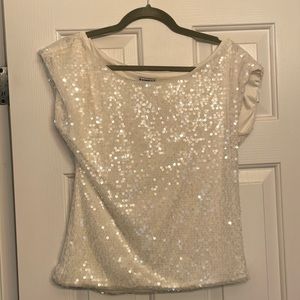 Express sequin top
